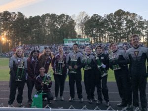 Wakefield HS band at Cary band Day competition