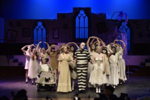 Cast of The Addams Family at Cary High School